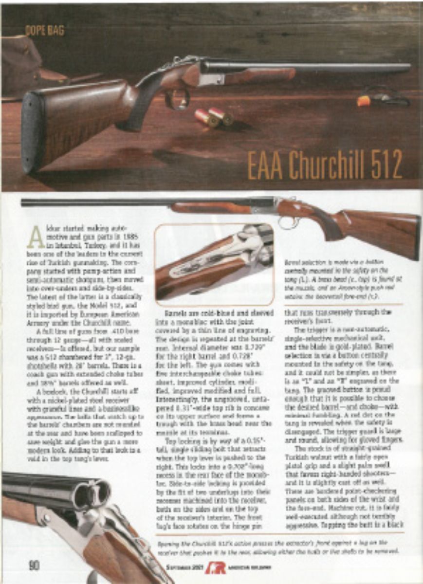 Picture of American Rifleman Review of Churhcill 512
