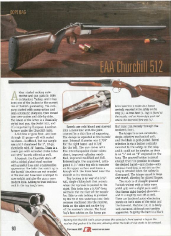 Picture of American Rifleman Review of Churhcill 512